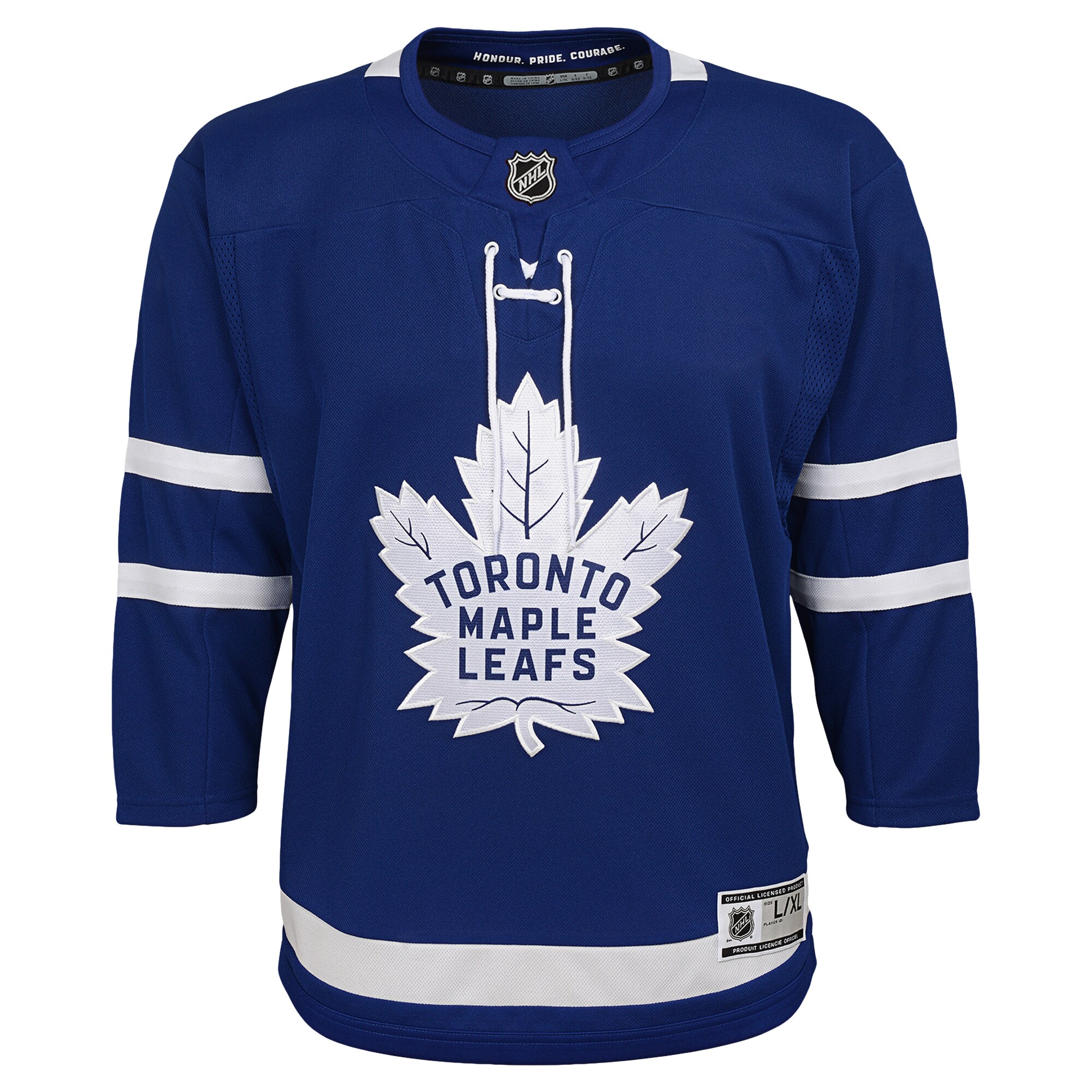 Alternative view of Youth Toronto Maple Leafs Blue Home Premier Jersey - JS605 