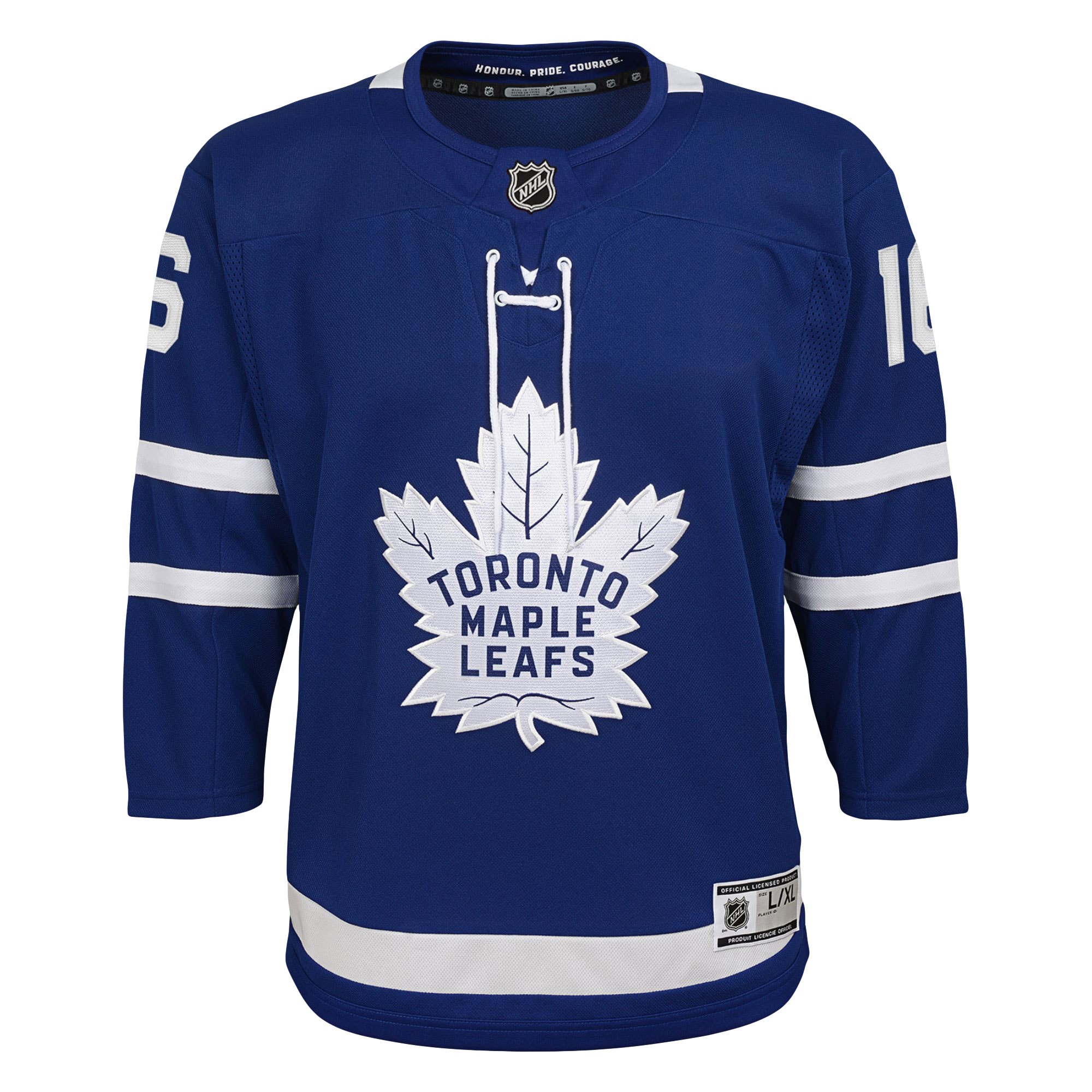 Alternative view of Youth Toronto Maple Leafs Mitchell Marner Blue Home Premier Player Jersey - JS510 