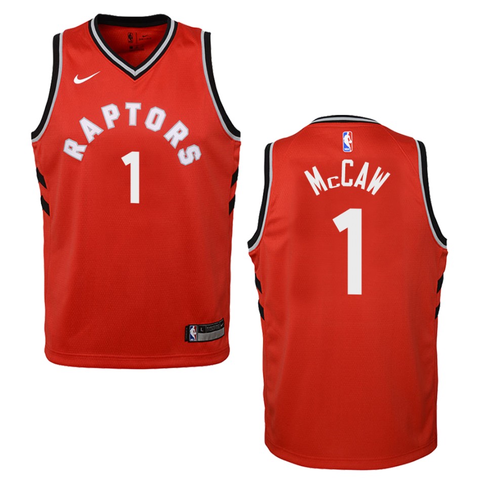 Youth Toronto Raptors #1 Patrick Mccaw Icon Swingman Jersey - Red