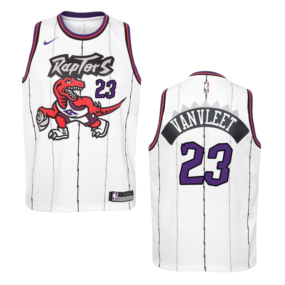 Youth Toronto Raptors #23 Fred Vanvleet Hardwood Classics Swingman Jersey - White