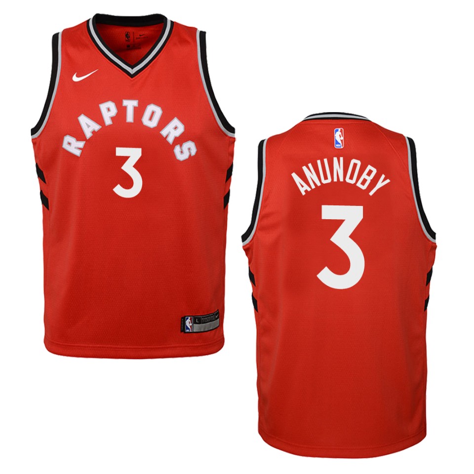 Youth Toronto Raptors #3 Og Anunoby Icon Swingman Jersey - Red