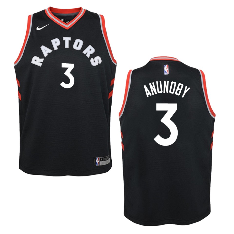 Youth Toronto Raptors #3 Og Anunoby Statement Swingman Jersey - Black