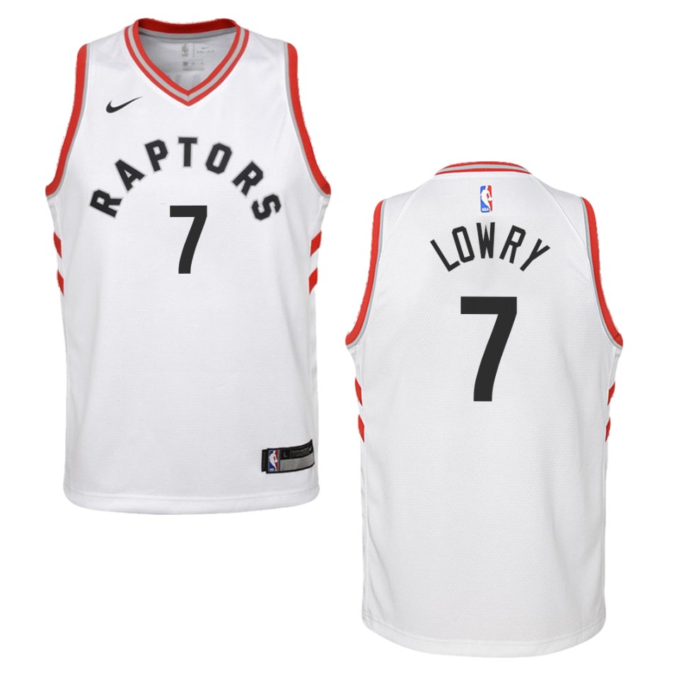 Youth Toronto Raptors #7 Kyle Lowry Association Swingman Jersey - White