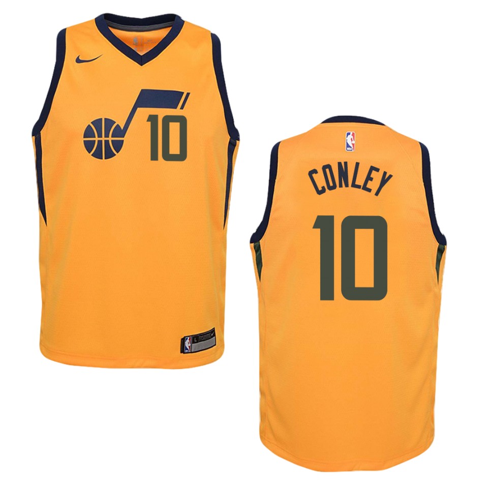 Youth Utah Jazz #10 Mike Conley Statement Swingman Jersey - Gold