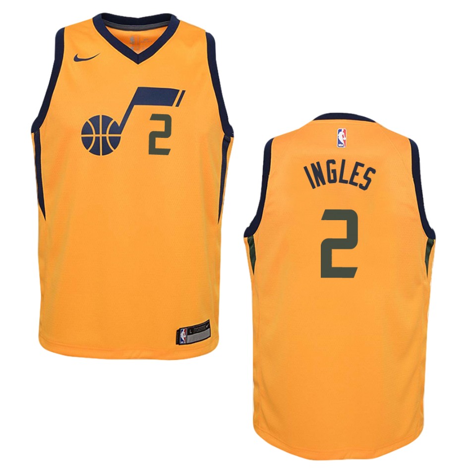 Youth Utah Jazz #2 Joe Ingles Statement Swingman Jersey - Gold