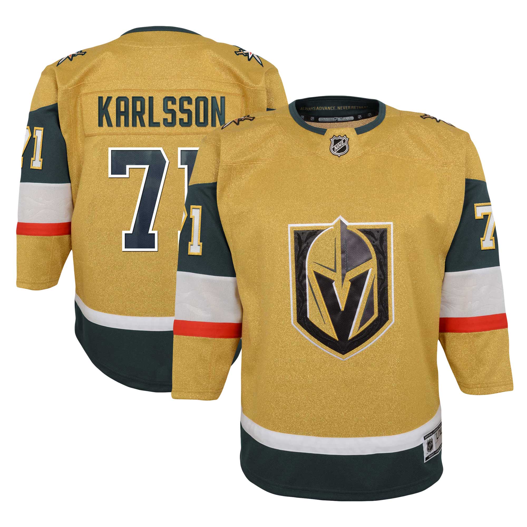 Youth Vegas Golden Knights William Karlsson Gold Home Premier Player Jersey - JS704 