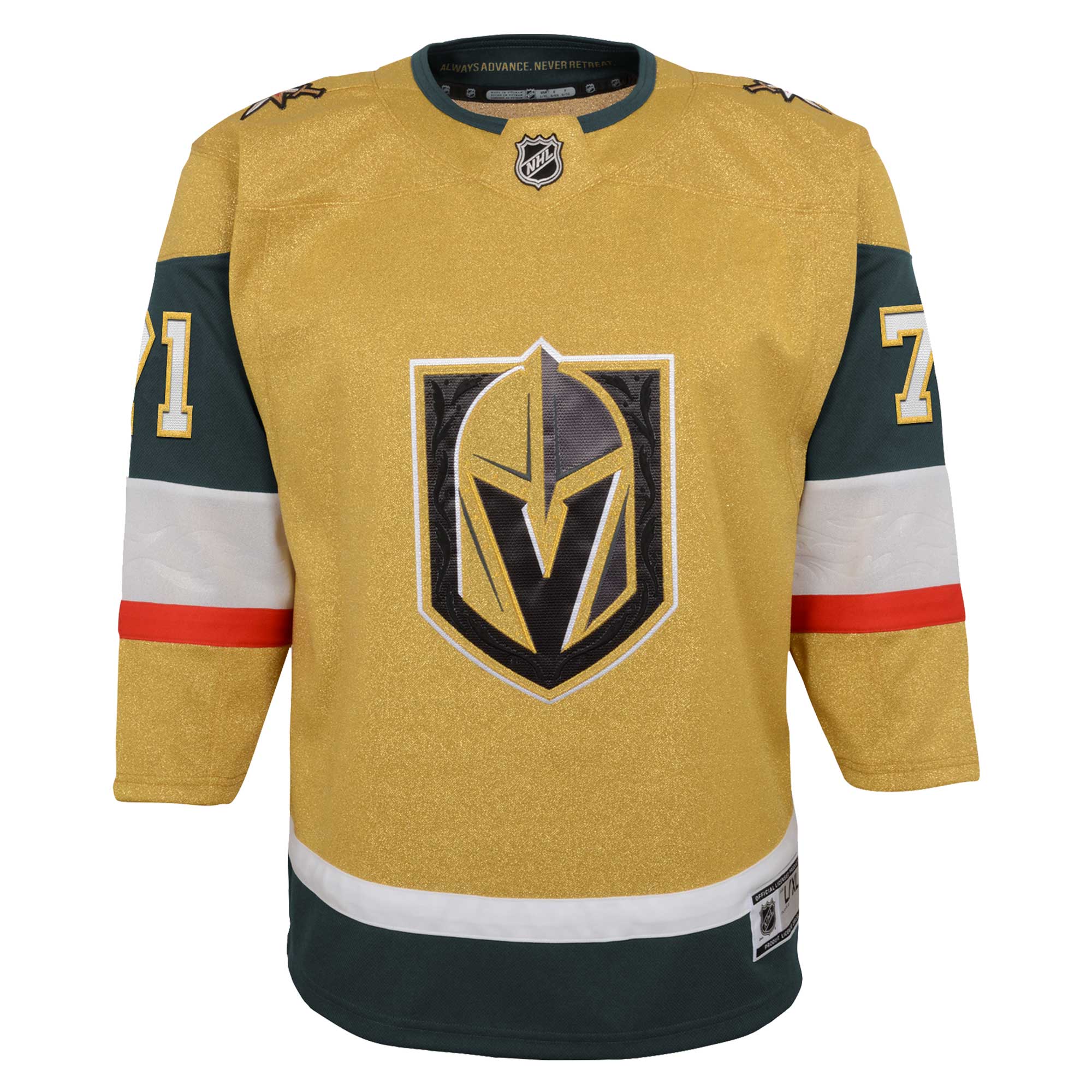 Alternative view of Youth Vegas Golden Knights William Karlsson Gold Home Premier Player Jersey - JS704 