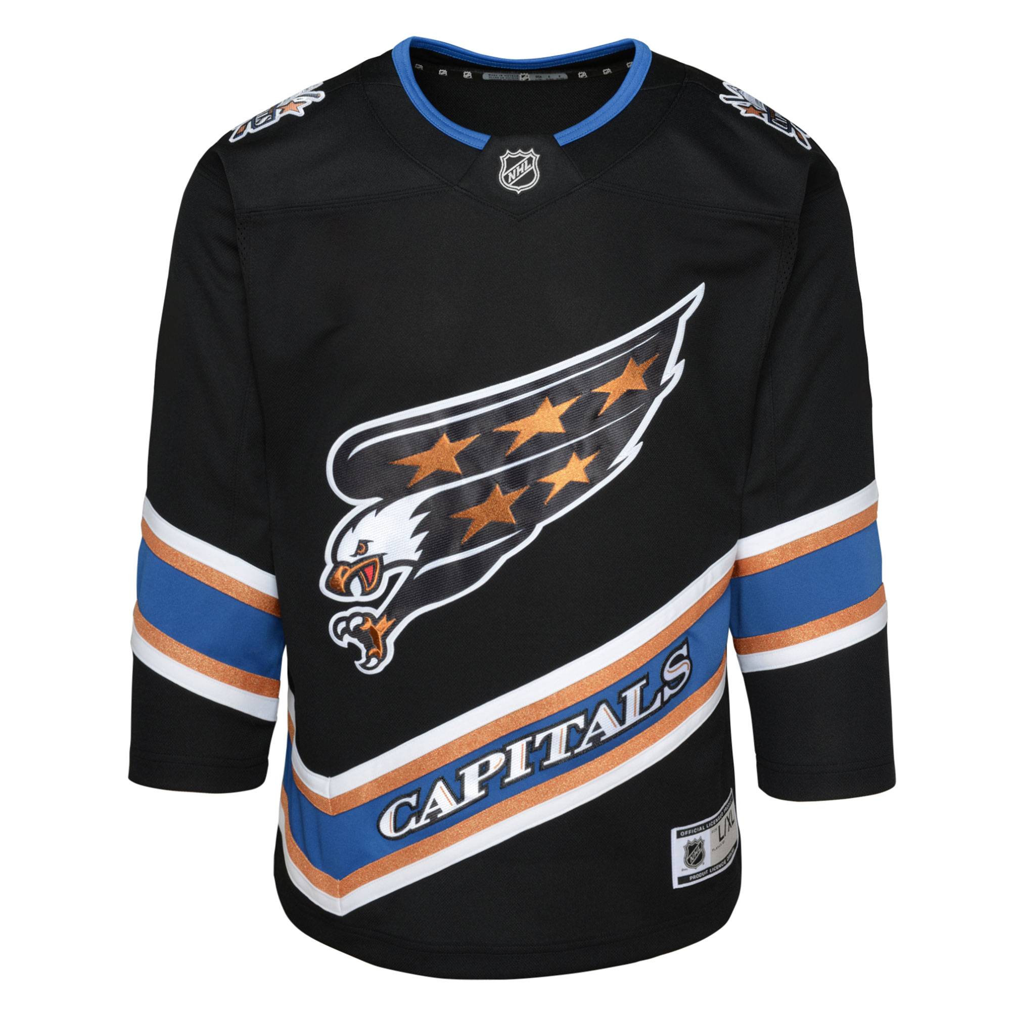 Alternative view of Youth Washington Capitals Black Alternate 50th Anniversary Premier Jersey - JS916 