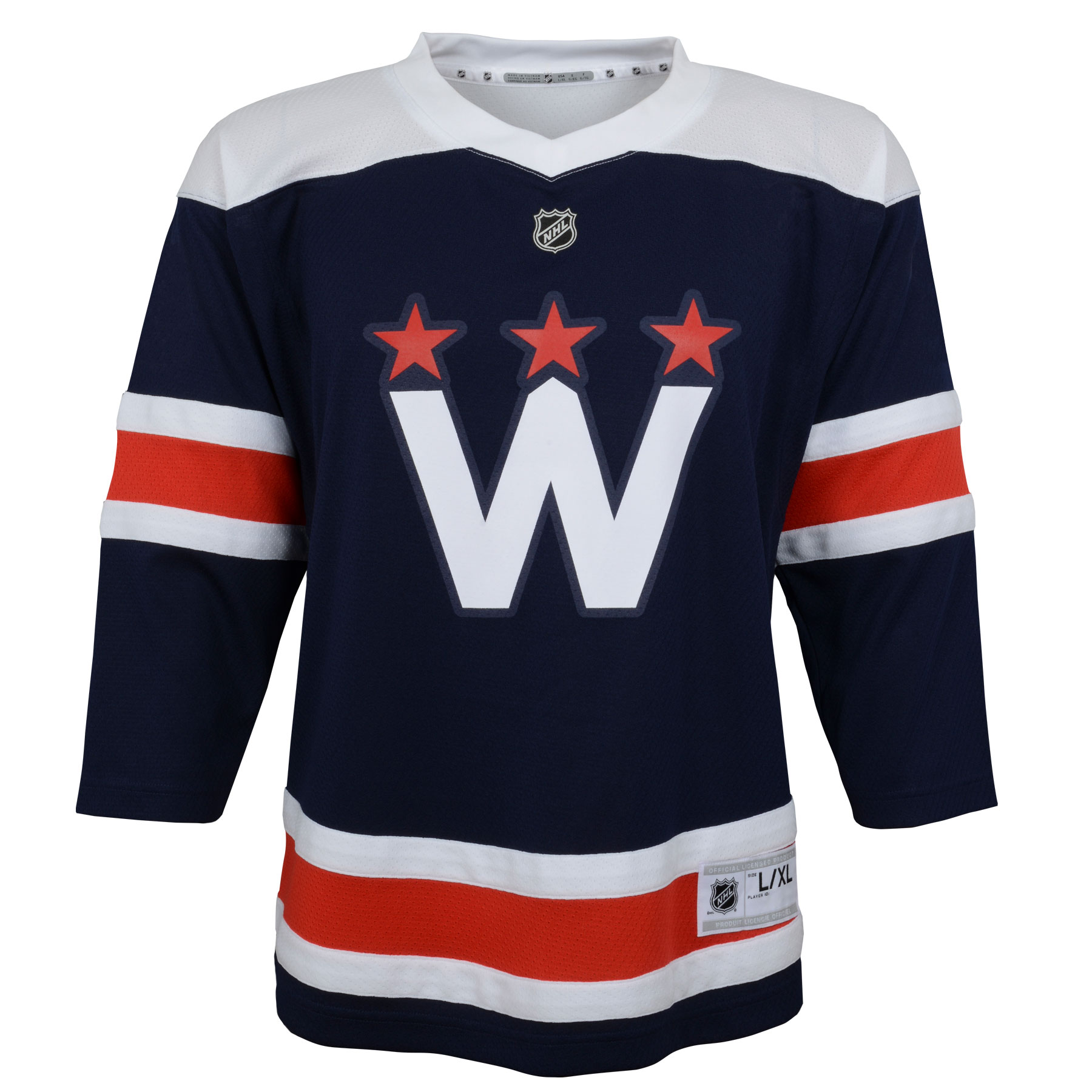 Alternative view of Youth Washington Capitals Navy 2020/21 Alternate Jersey - JS633 