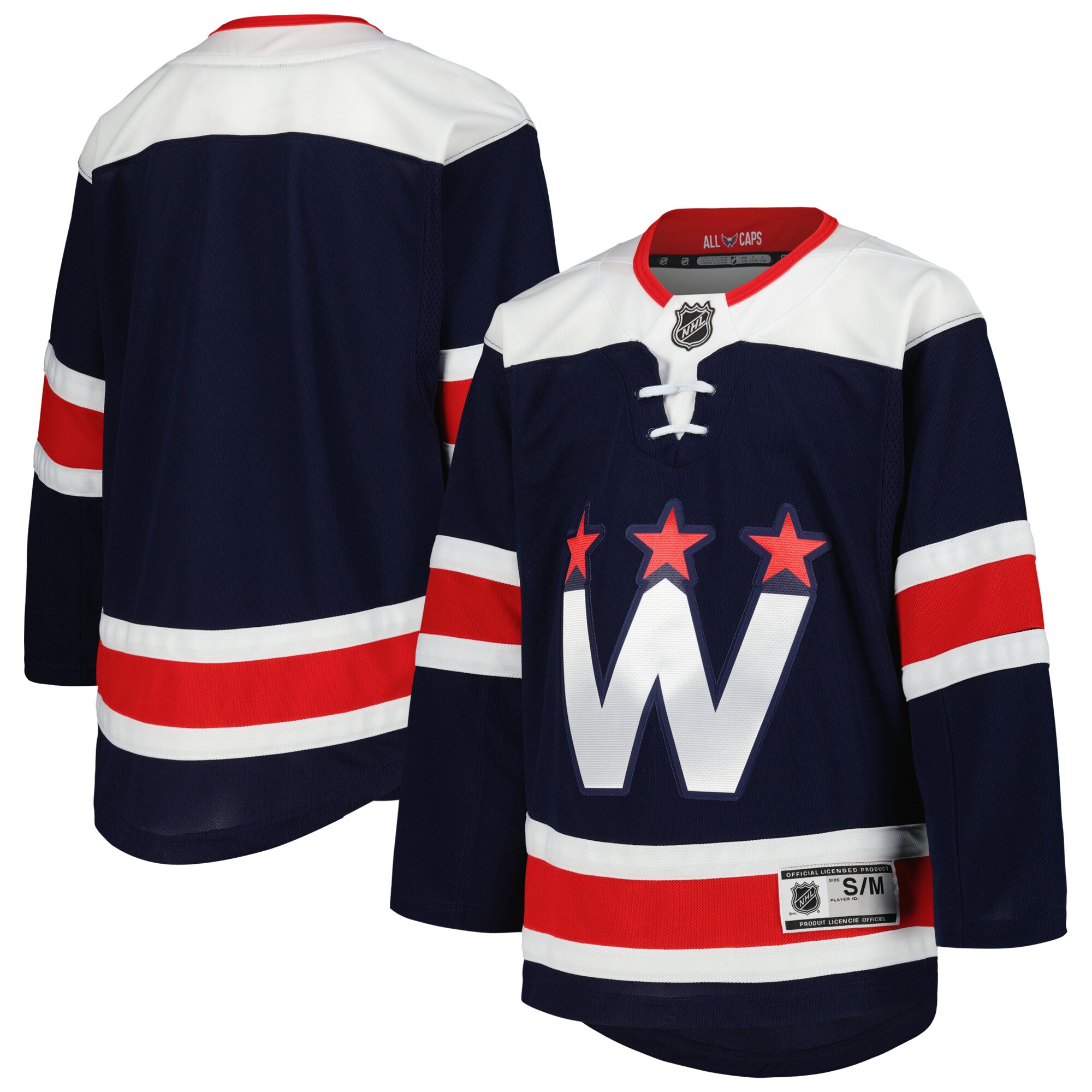 Youth Washington Capitals Navy 2020/21 Alternate Premier Jerseys - JS201 