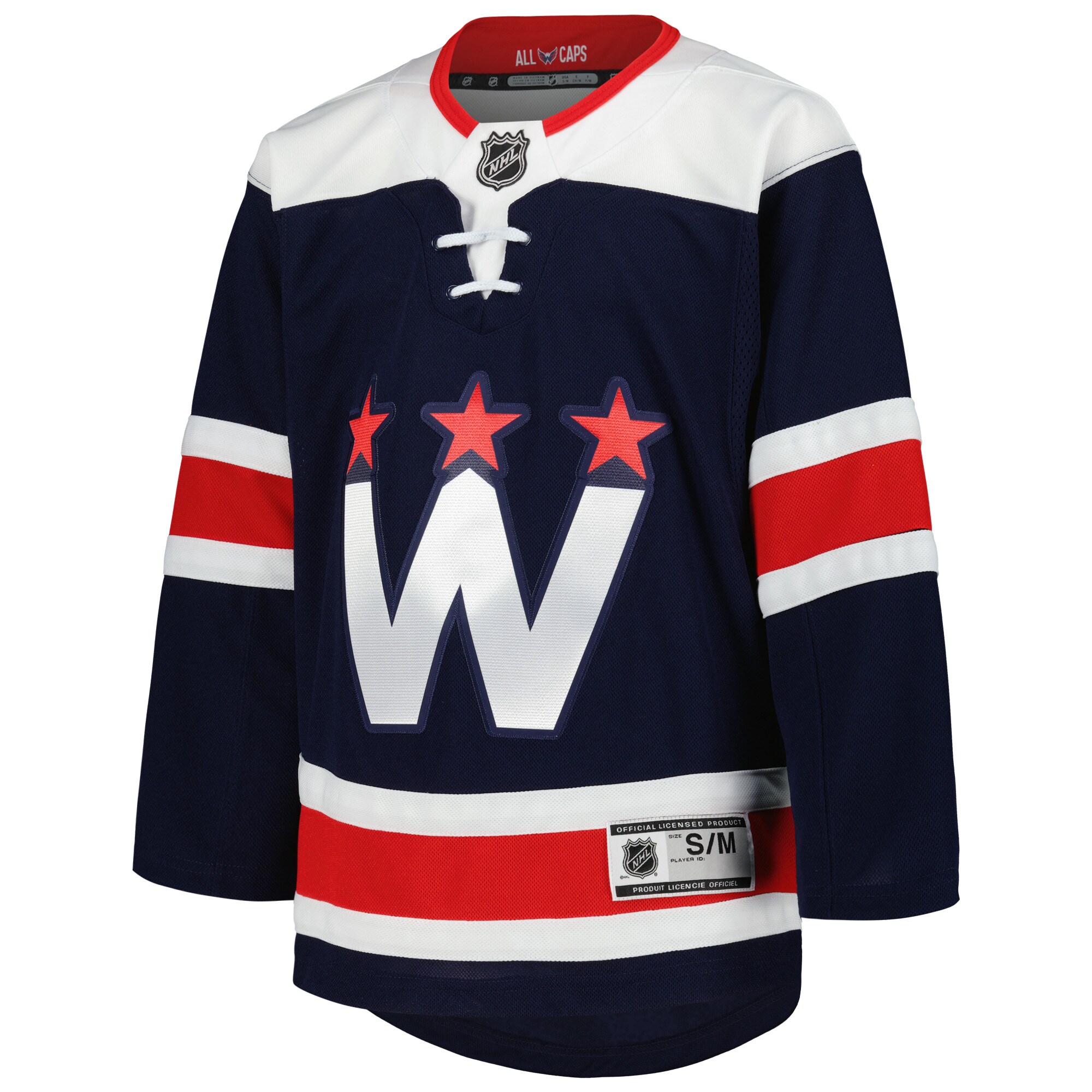 Alternative view of Youth Washington Capitals Navy 2020/21 Alternate Premier Jerseys - JS201 