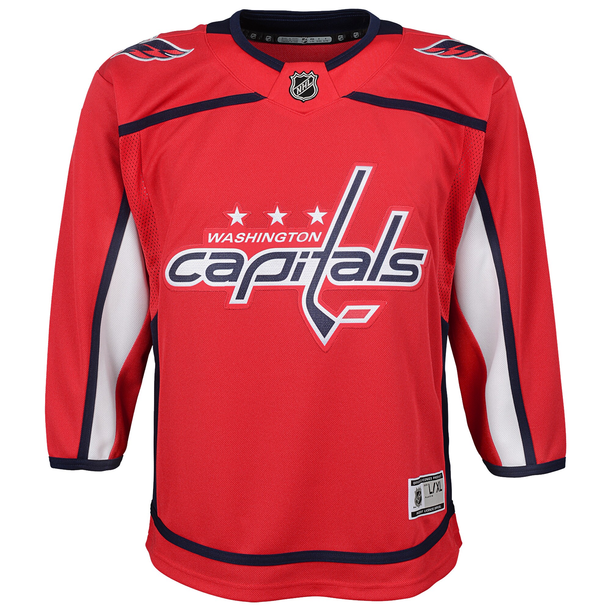 Alternative view of Youth Washington Capitals Red Home Blank Premier Jersey - JS353 