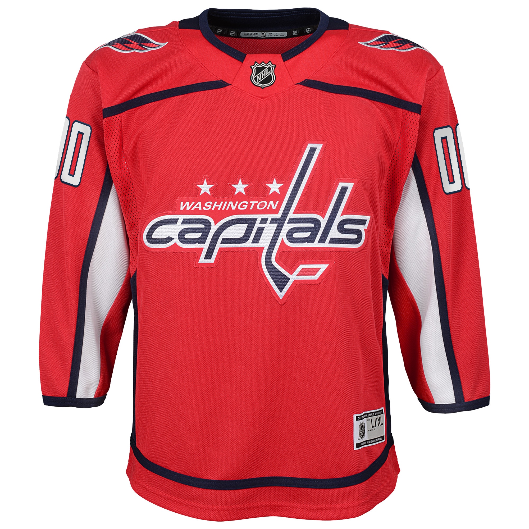 Alternative view of Youth Washington Capitals Red Home Custom Premier Jersey - JS186 