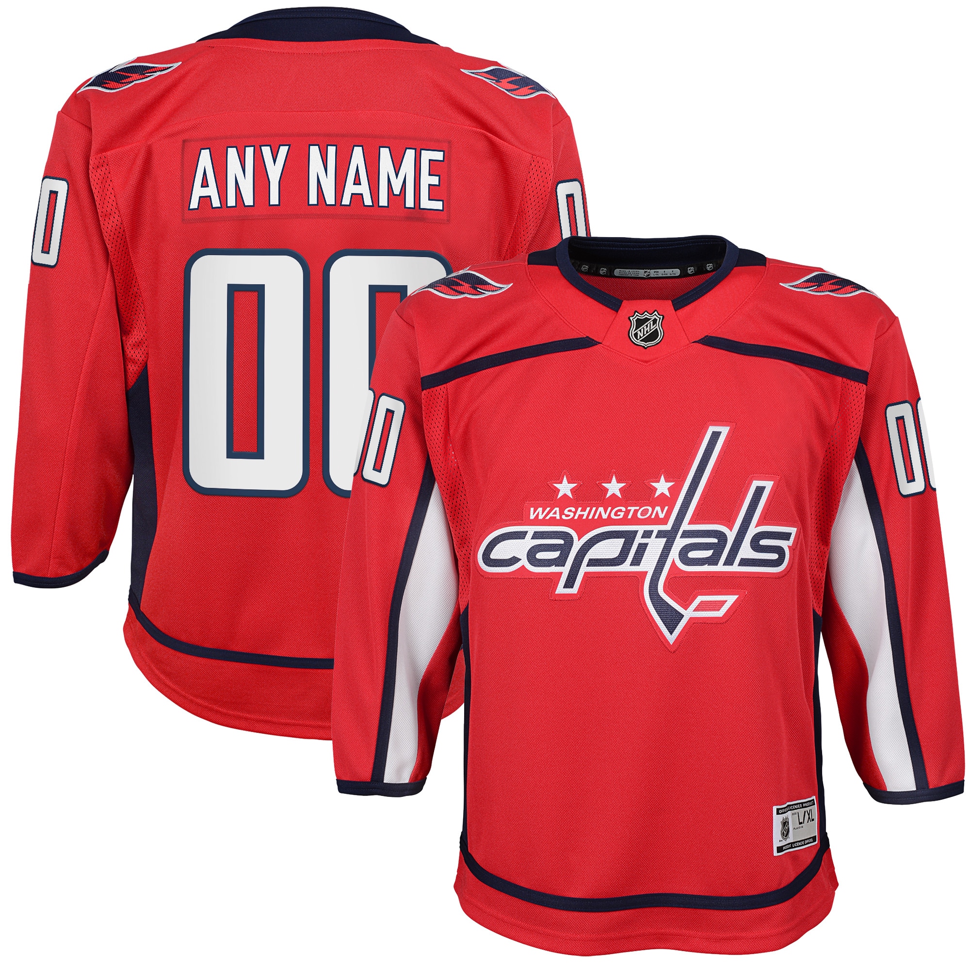 Youth Washington Capitals Red Home Custom Premier Jersey - JS186 