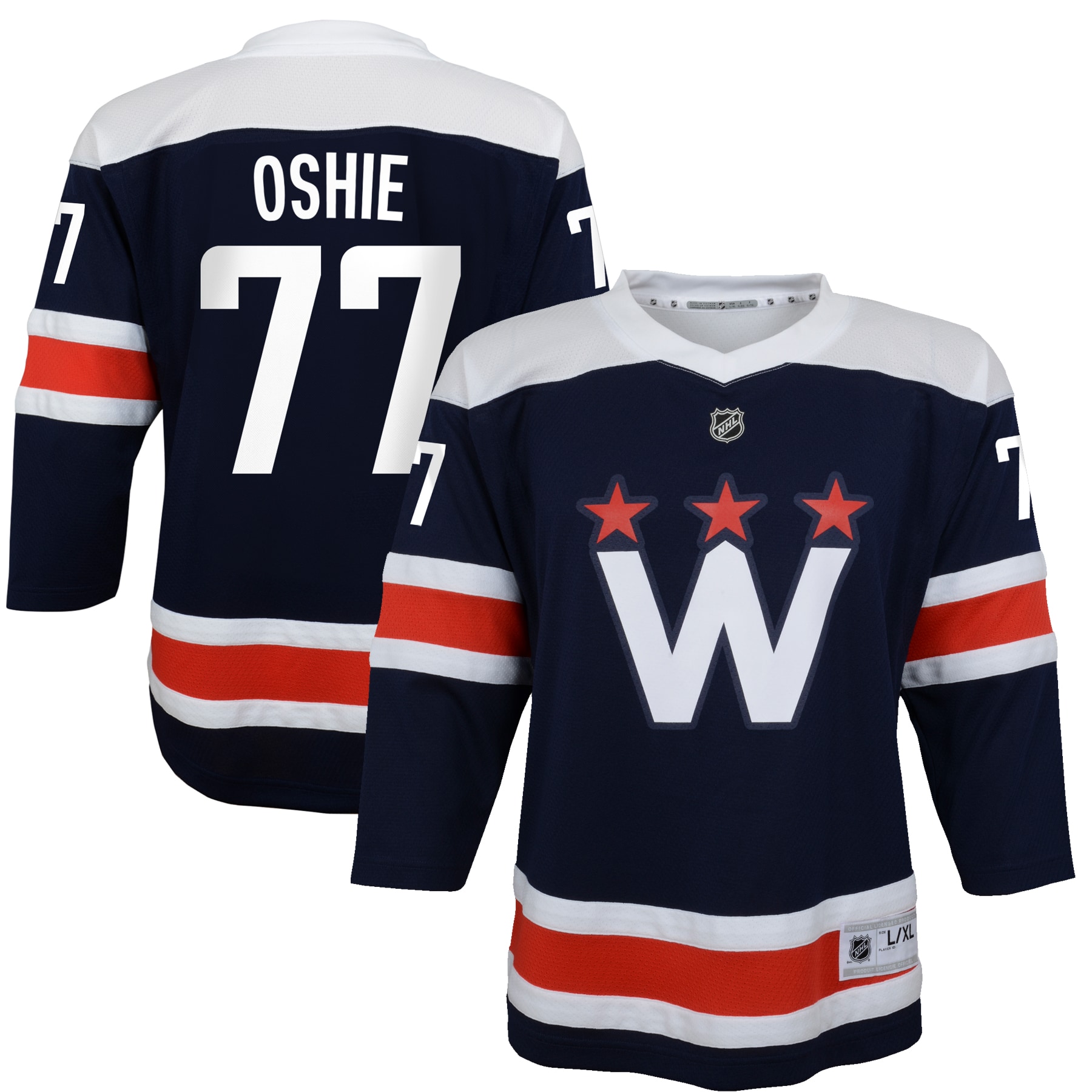 Youth Washington Capitals TJ Oshie Navy 2020/21 Alternate Player Jersey - JS717 