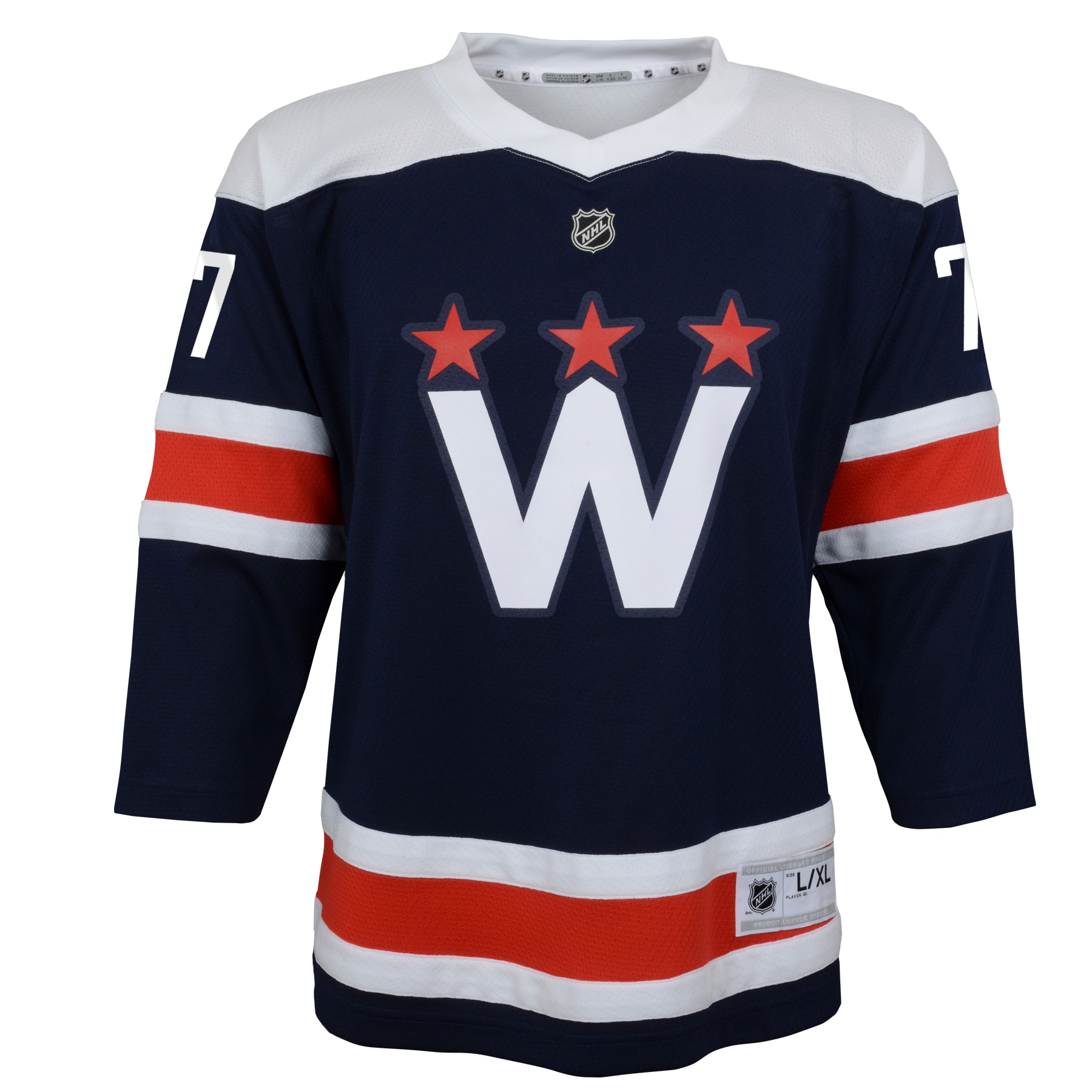 Alternative view of Youth Washington Capitals TJ Oshie Navy 2020/21 Alternate Player Jersey - JS917 