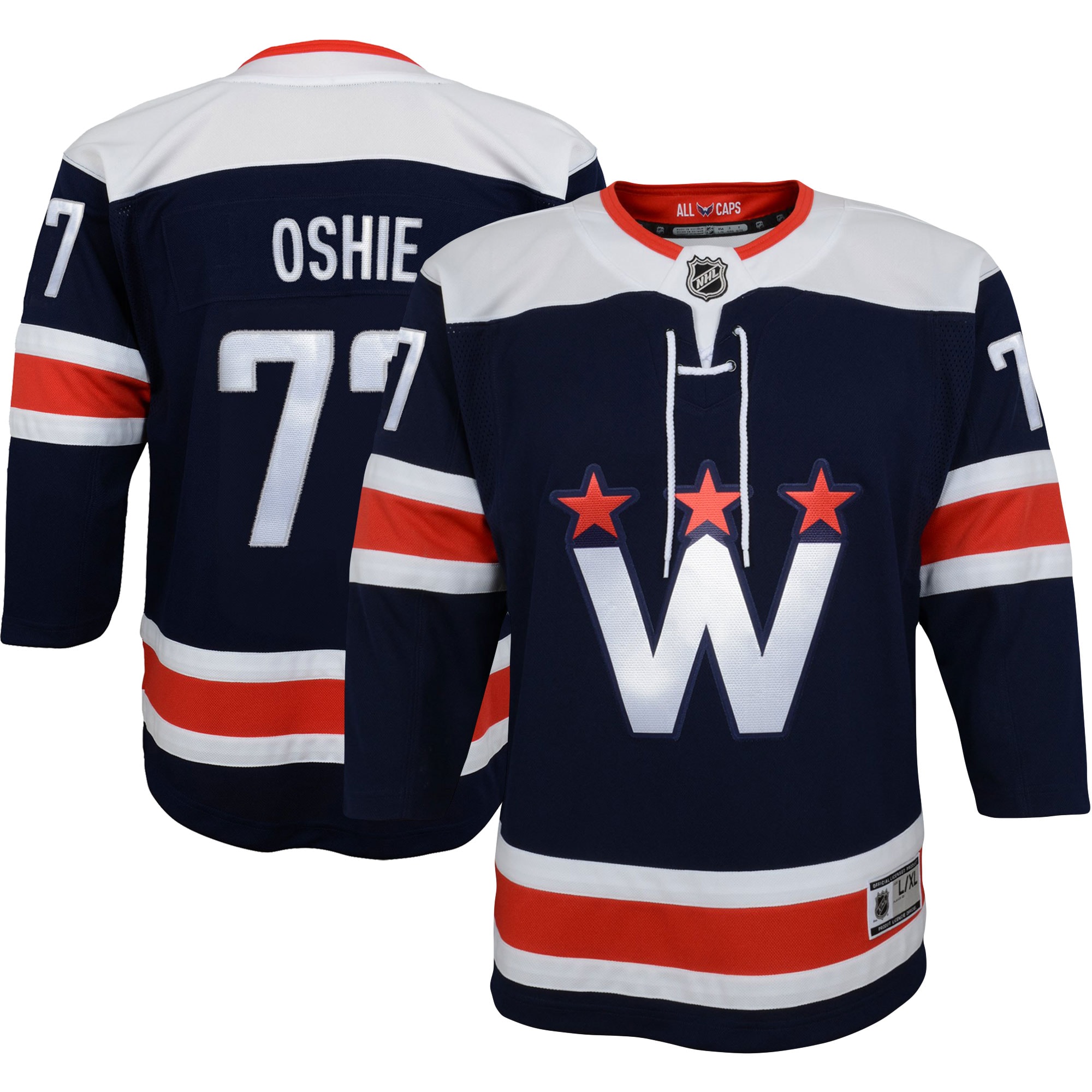 Youth Washington Capitals TJ Oshie Navy Alternate Premier Player Jersey - JS272 