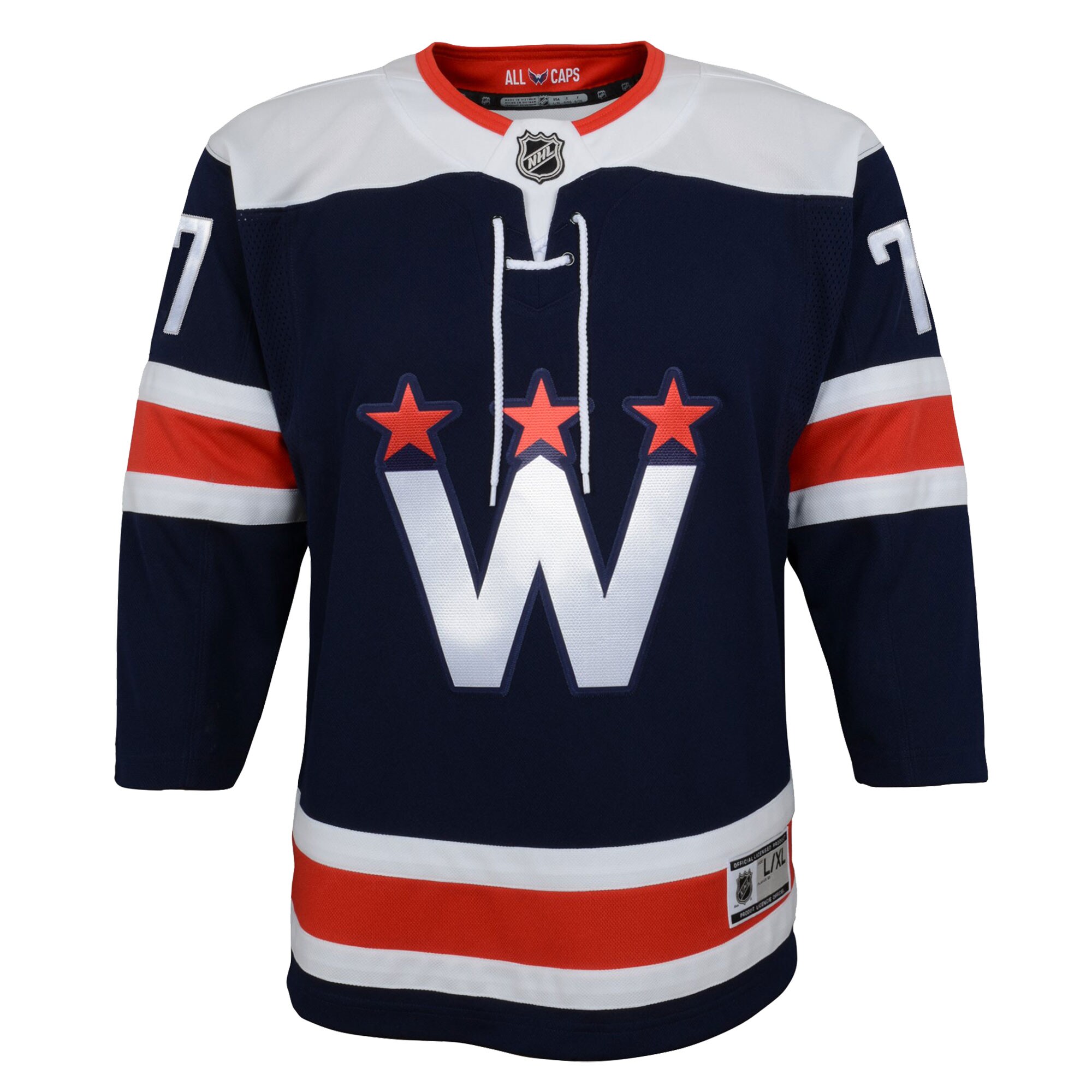 Alternative view of Youth Washington Capitals TJ Oshie Navy Alternate Premier Player Jersey - JS272 