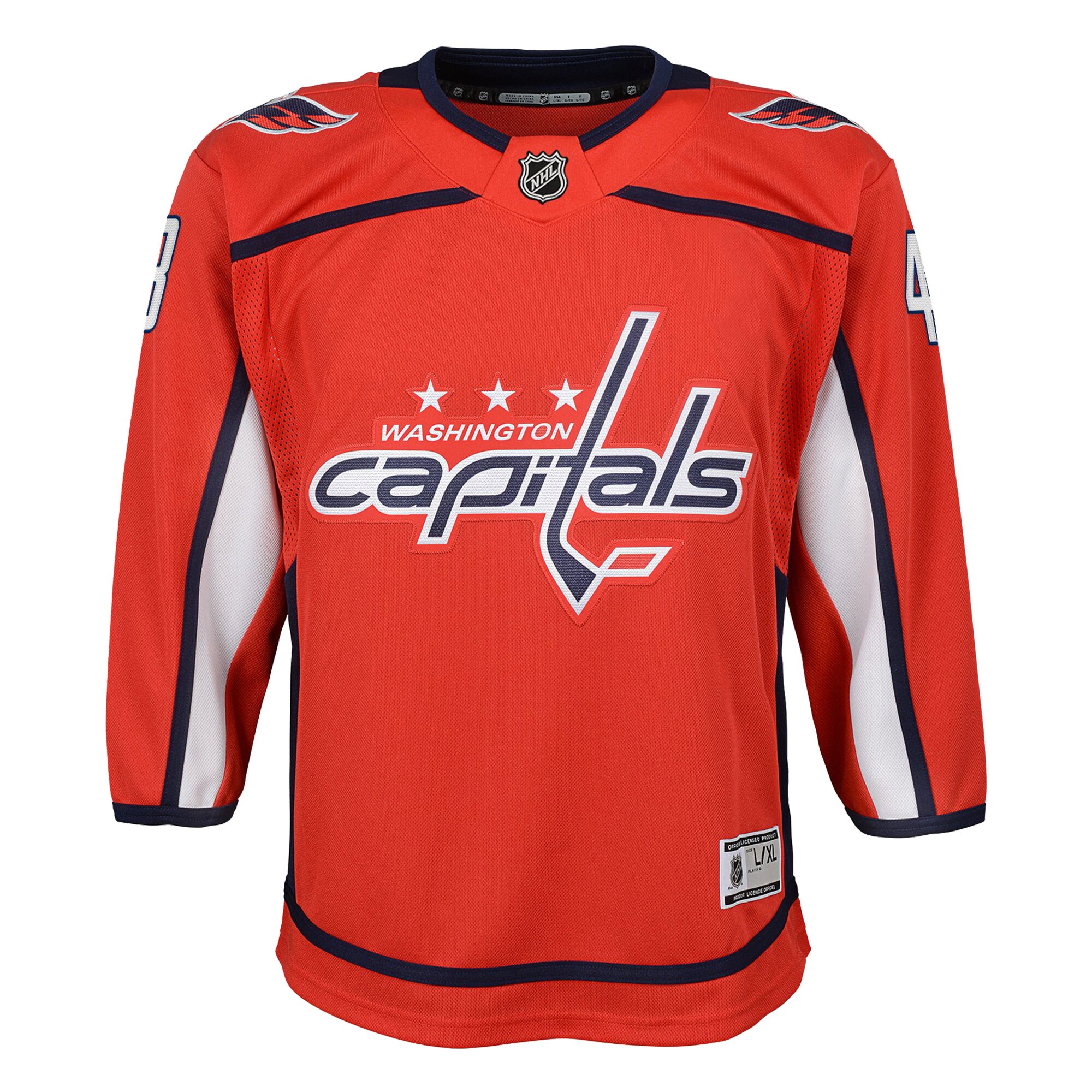 Alternative view of Youth Washington Capitals Tom Wilson Red 2022/23 Premier Player Jersey - JS143 