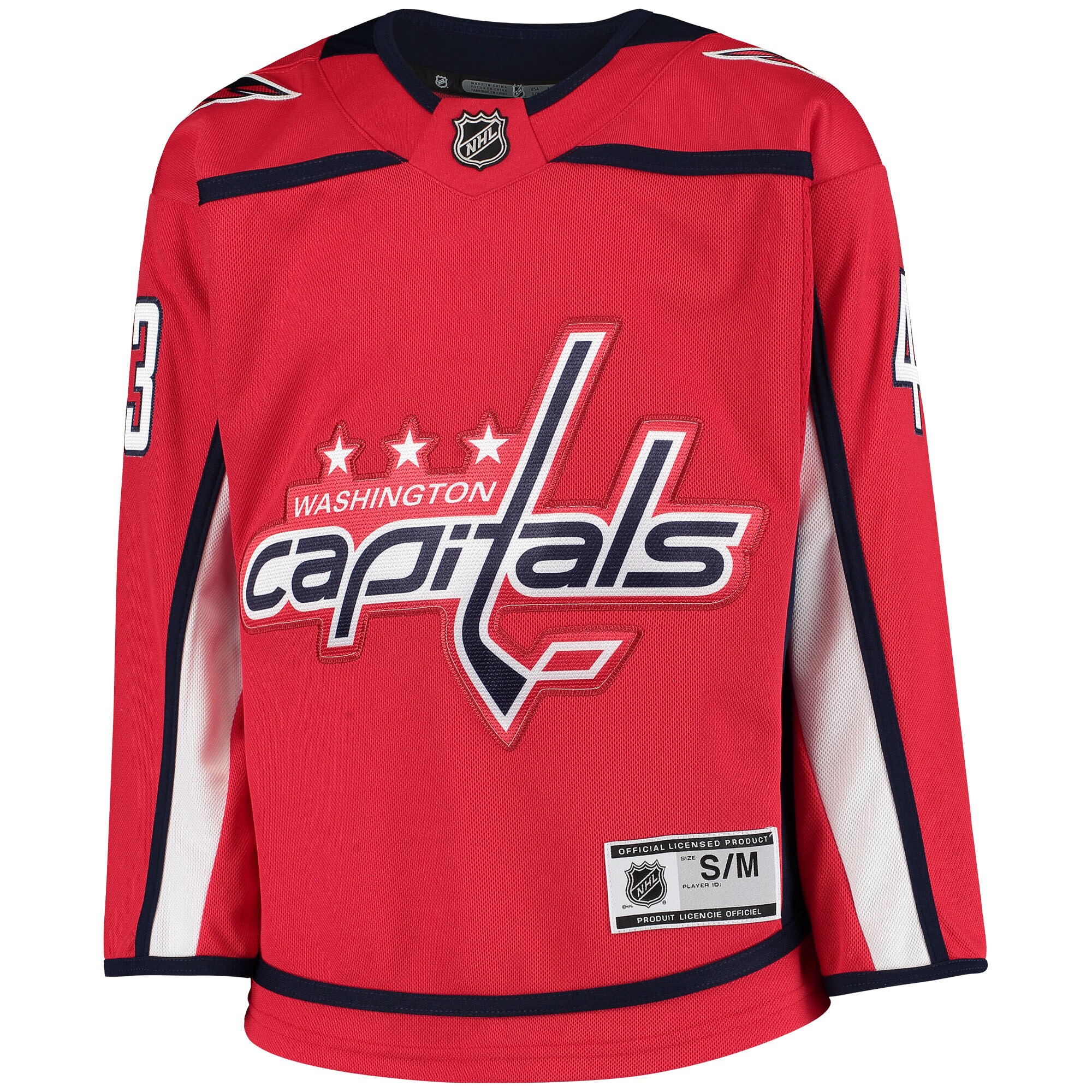 Alternative view of Youth Washington Capitals Tom Wilson Red Home Premier Player Jersey - JS650 