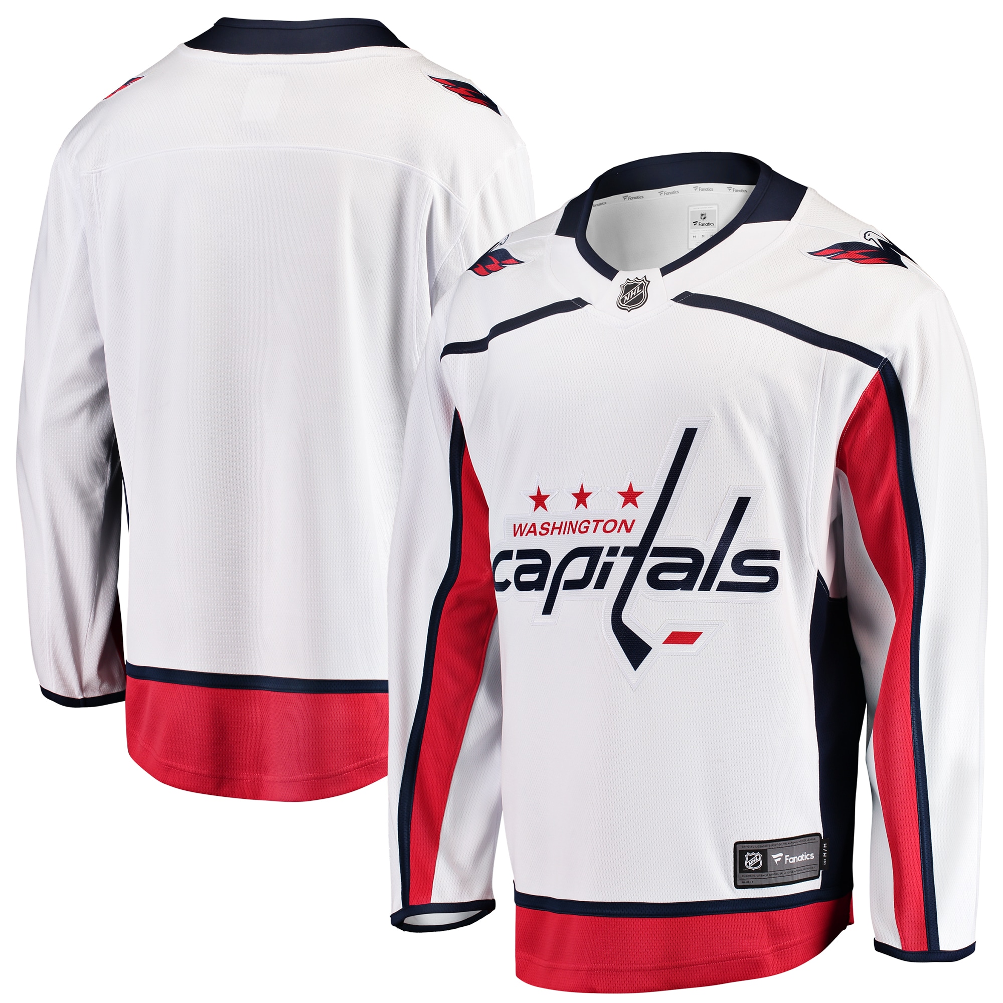 Youth Washington Capitals White Away Breakaway Jersey - JS820 