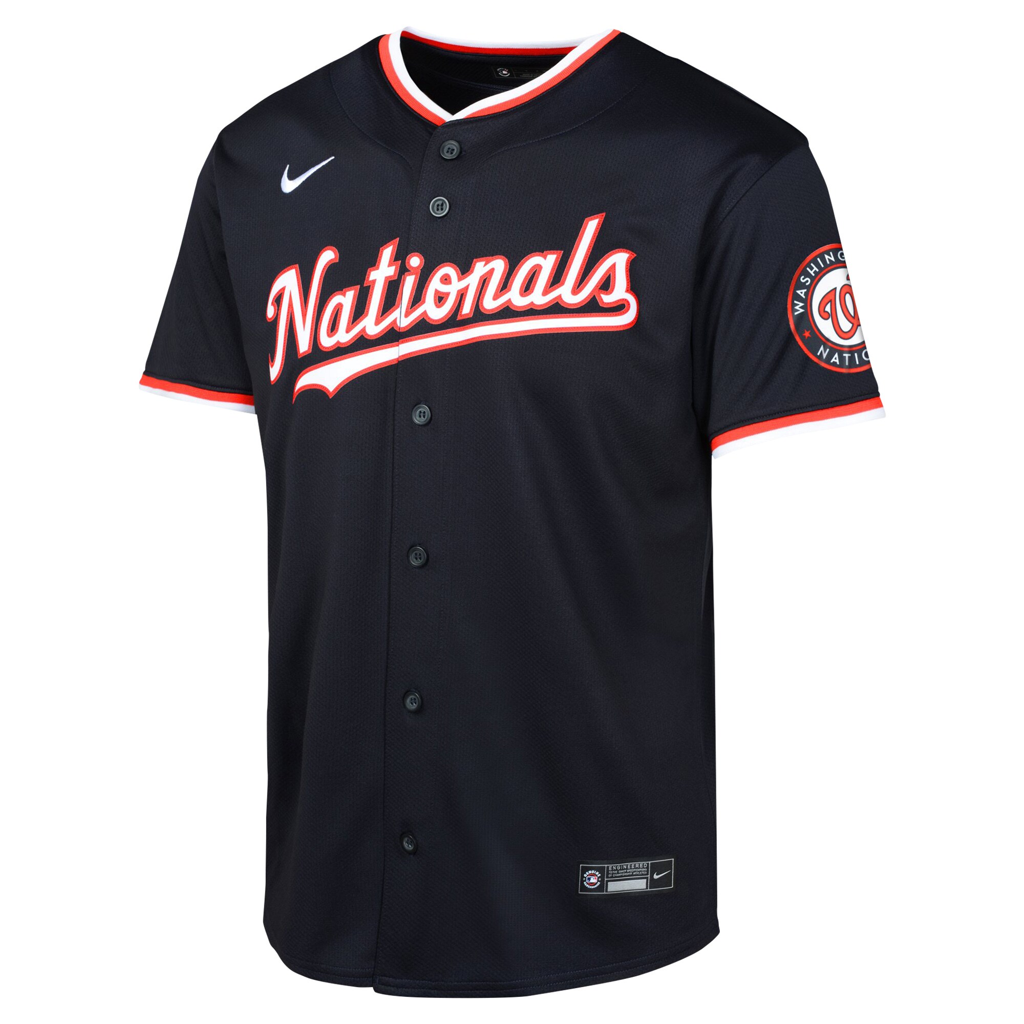 Alternative view of Youth Washington Nationals Navy Alternate Limited Jersey - JS506 