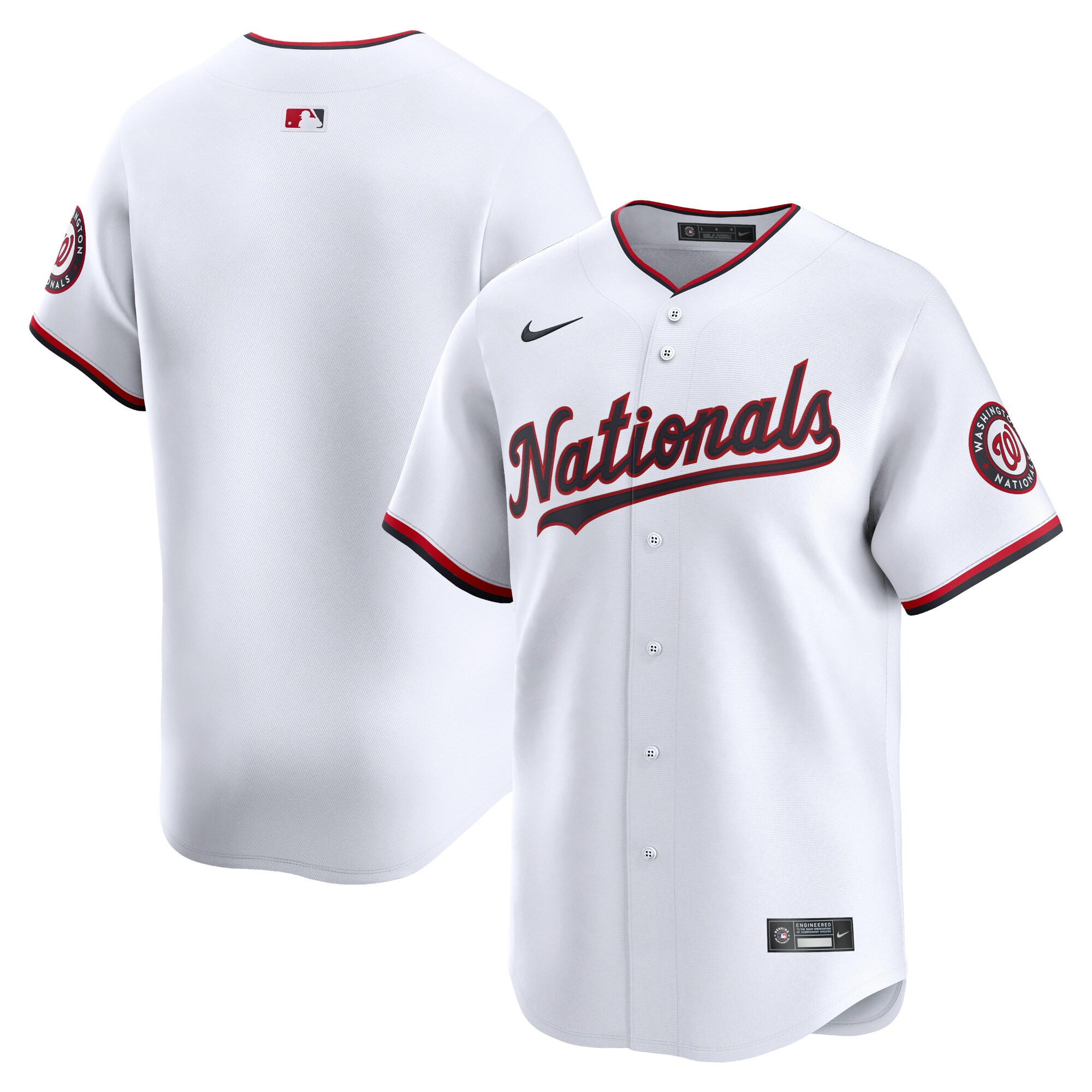 Youth Washington Nationals White Home Limited Jersey - JS463 