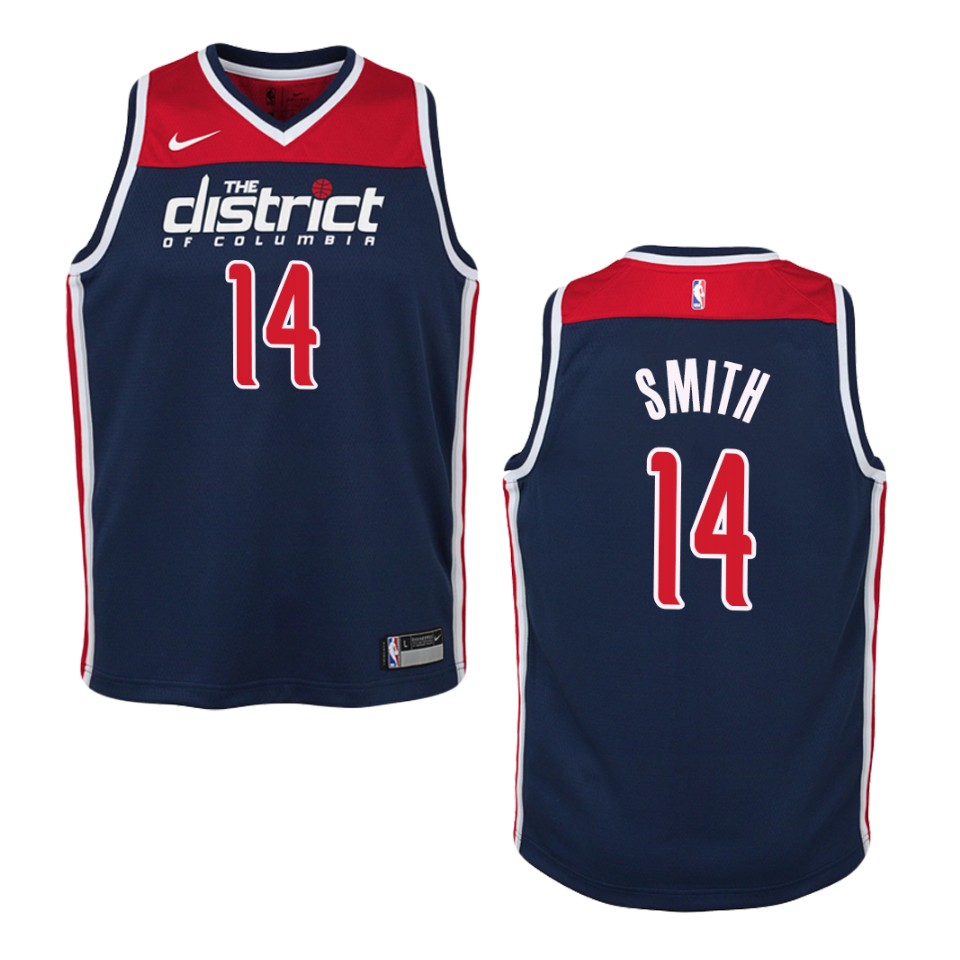 Youth Washington Wizards #14 Ish Smith Statement Swingman Jersey - Navy