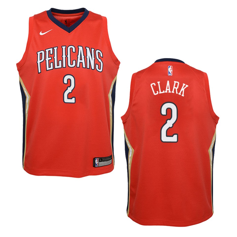Youth's New Orleans Pelicans #2 Ian Clark Statement Swingman Jersey - Red