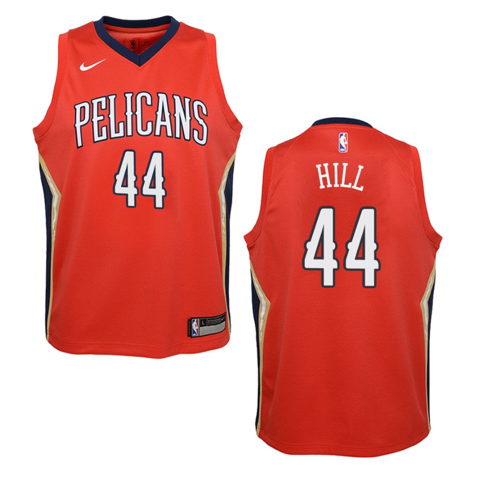Youth's New Orleans Pelicans #44 Solomon Hill Statement Swingman Jersey - Red