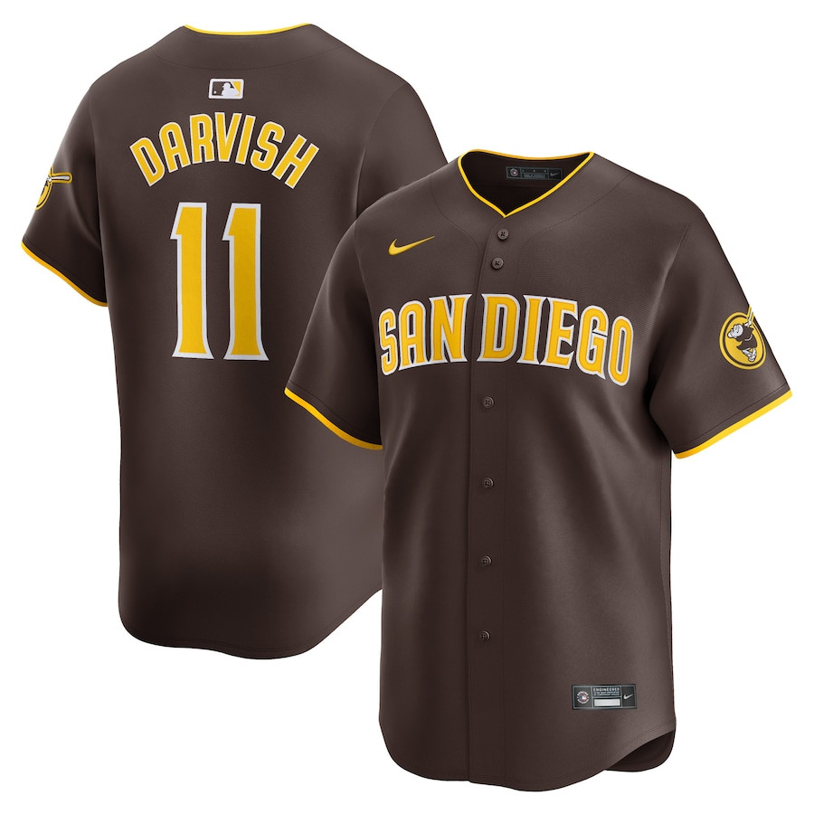 Yu Darvish 11 San Diego Padres Away Limited Player Men Jersey - Brown 