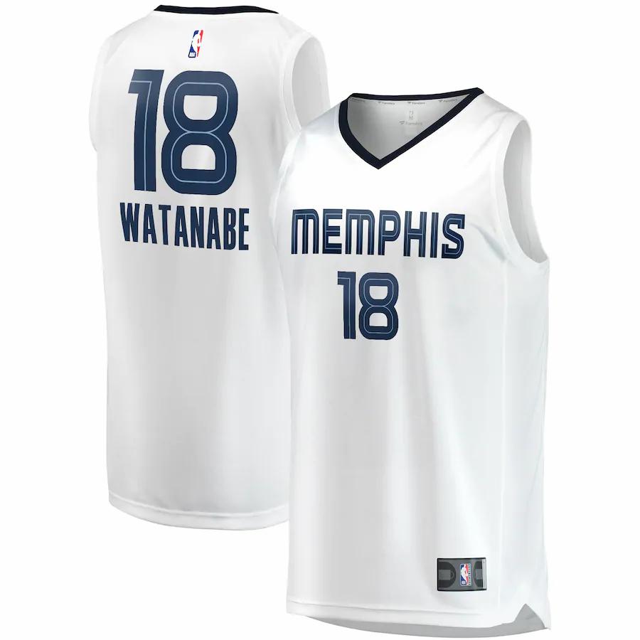 Yuta Watanabe Memphis Grizzlies Fanatics Branded Fast Break Player Jersey White - Association Edition