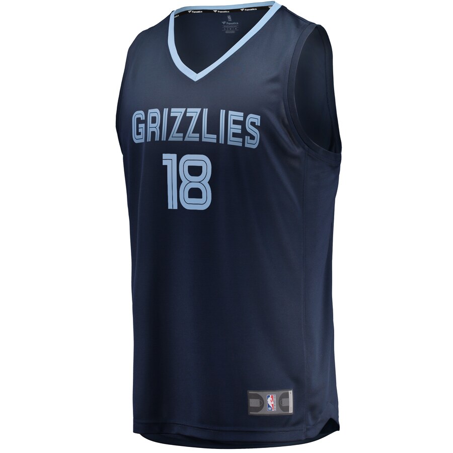 Alternative view of Yuta Watanabe Memphis Grizzlies Fanatics Branded Fast Break Replica Player Jersey - Icon Edition - Navy