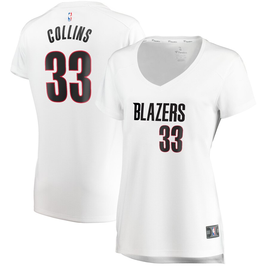 Zach Collins Portland Trail Blazers Fanatics Branded Women's Fast Break Player Jersey - Association Edition - White