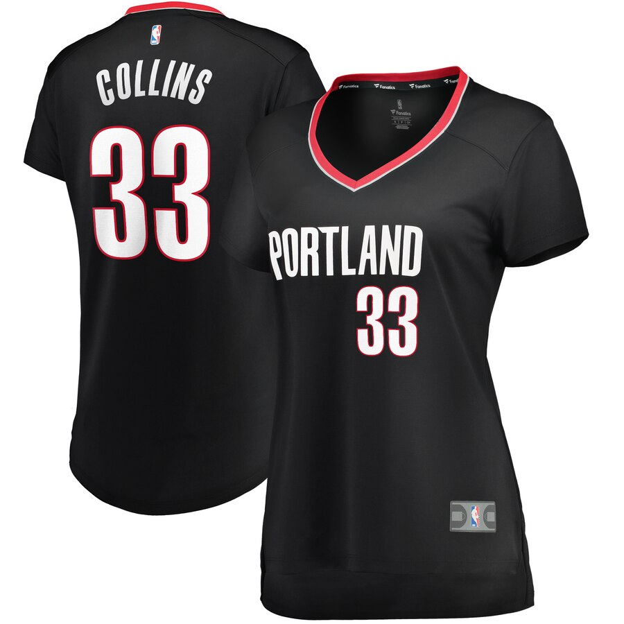 Zach Collins Portland Trail Blazers Fanatics Branded Women's Fast Break Player Jersey - Icon Edition - Black