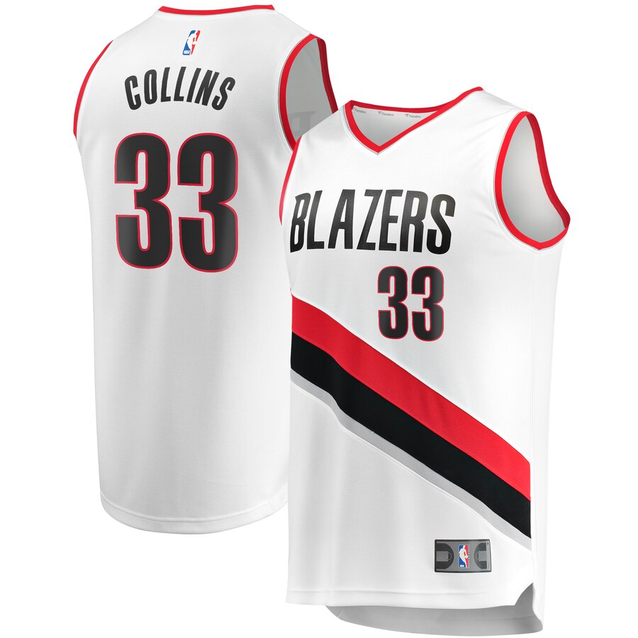 Zach Collins Portland Trail Blazers Fanatics Branded Youth Fast Break Player Jersey - Association Edition - White