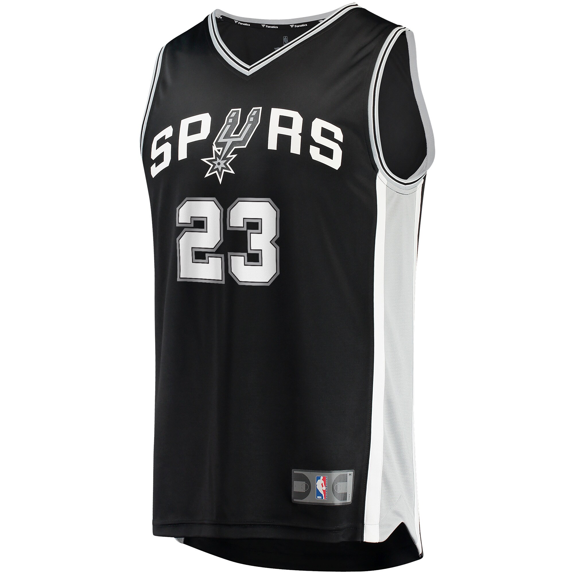 Alternative view of Zach Collins San Antonio Spurs Fanatics Fast Break Replica Jersey - Icon Edition - Black