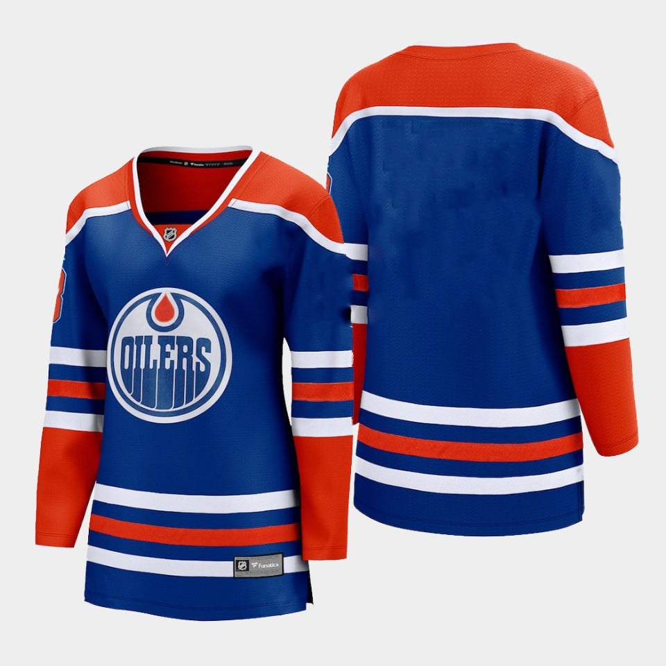Alternative view of Zach Hyman 18 Edmonton Oilers Home Jersey - Women - JS696 