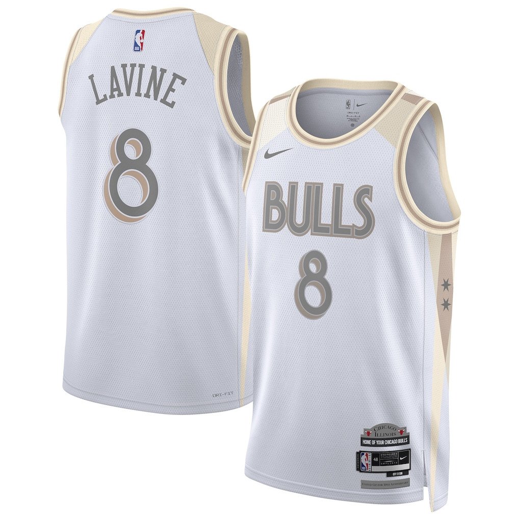 Zach LaVine 8 Chicago Bulls Unisex 2024/25 Swingman Player Jersey - City Edition - White - JS943 
