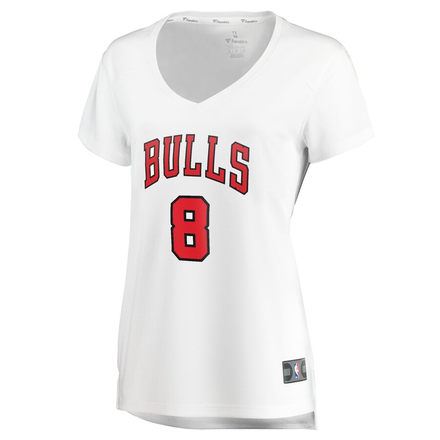 Alternative view of Zach Lavine Chicago Bulls Fanatics Branded Women's Fast Break Player Jersey - Association Edition - White