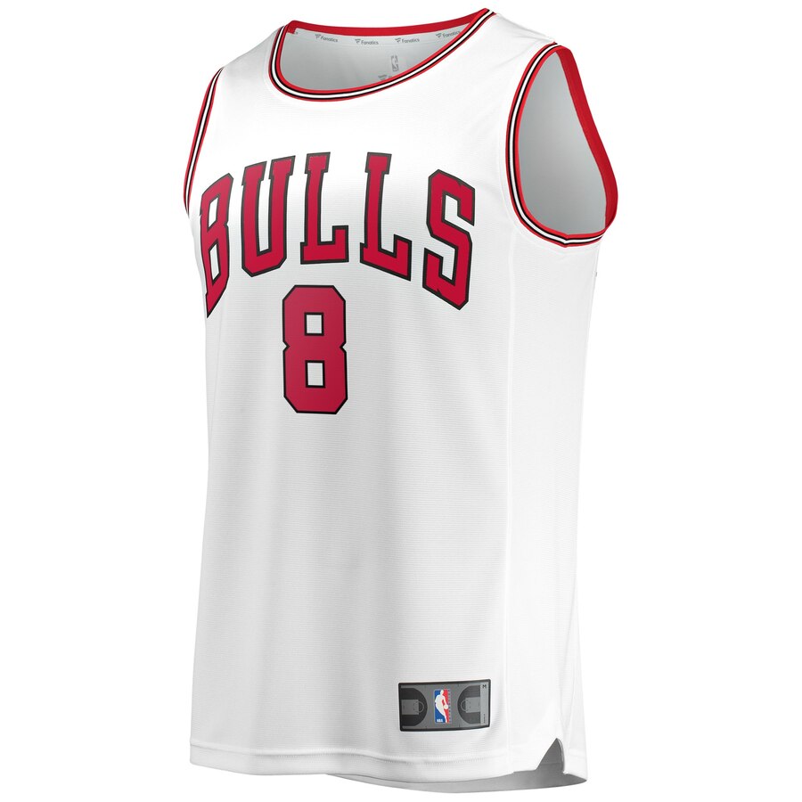 Alternative view of Zach Lavine Chicago Bulls Fanatics Branded Youth Fast Break Replica Jersey - Association Edition - White