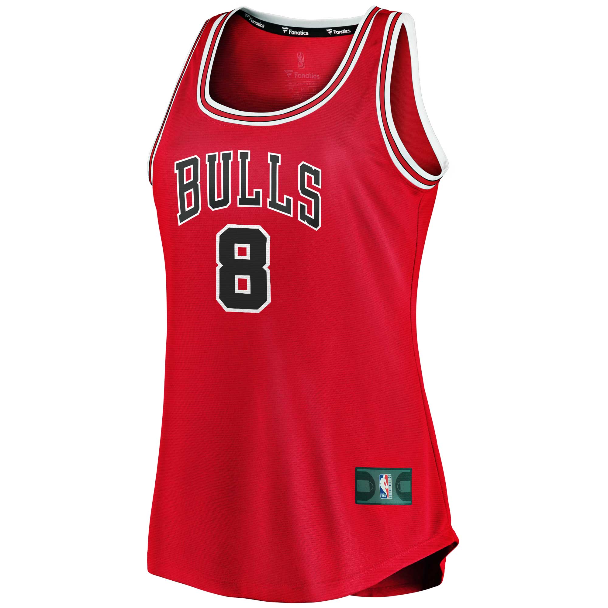 Alternative view of Zach Lavine Chicago Bulls Fanatics Women's Fast Break Tank Jersey - Icon Edition - Red