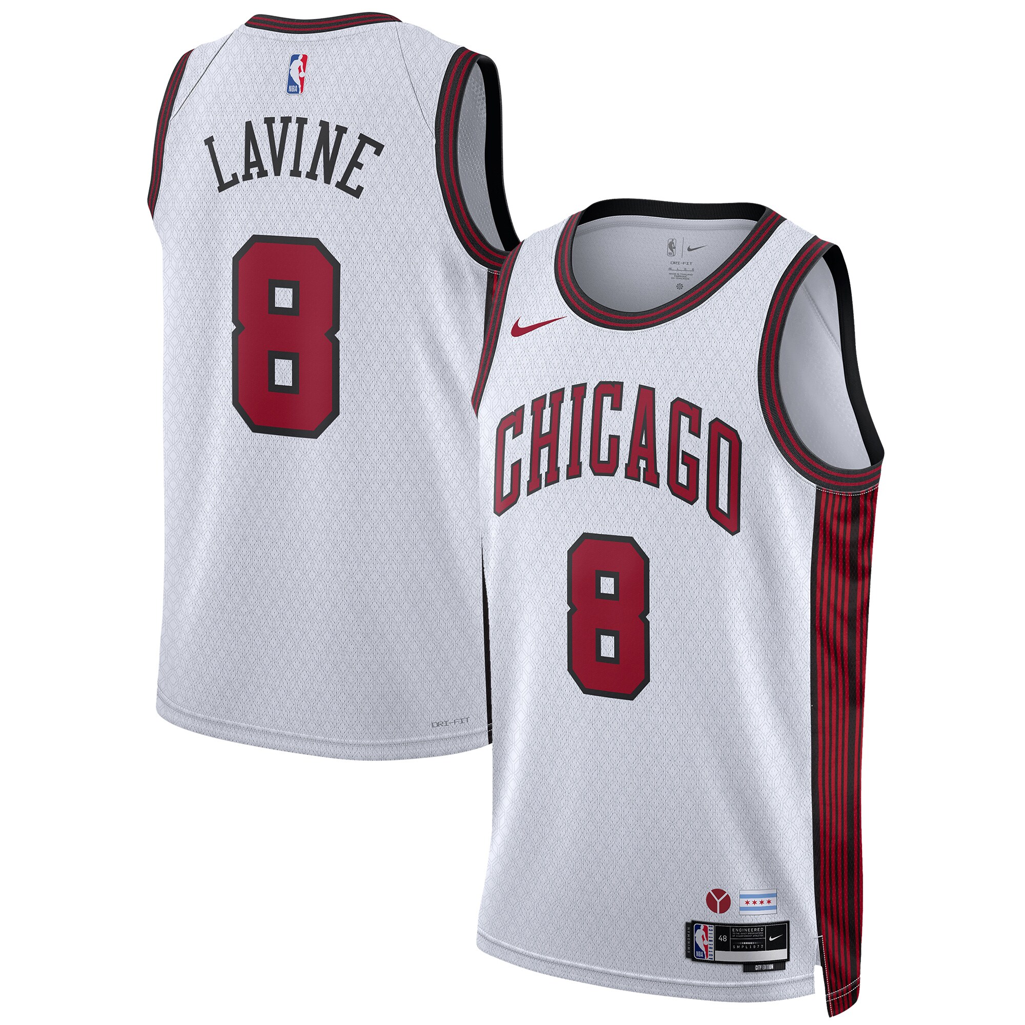 Alternative view of Zach Lavine Chicago Bulls Unisex 2022/23 Swingman Jersey – City Edition – White