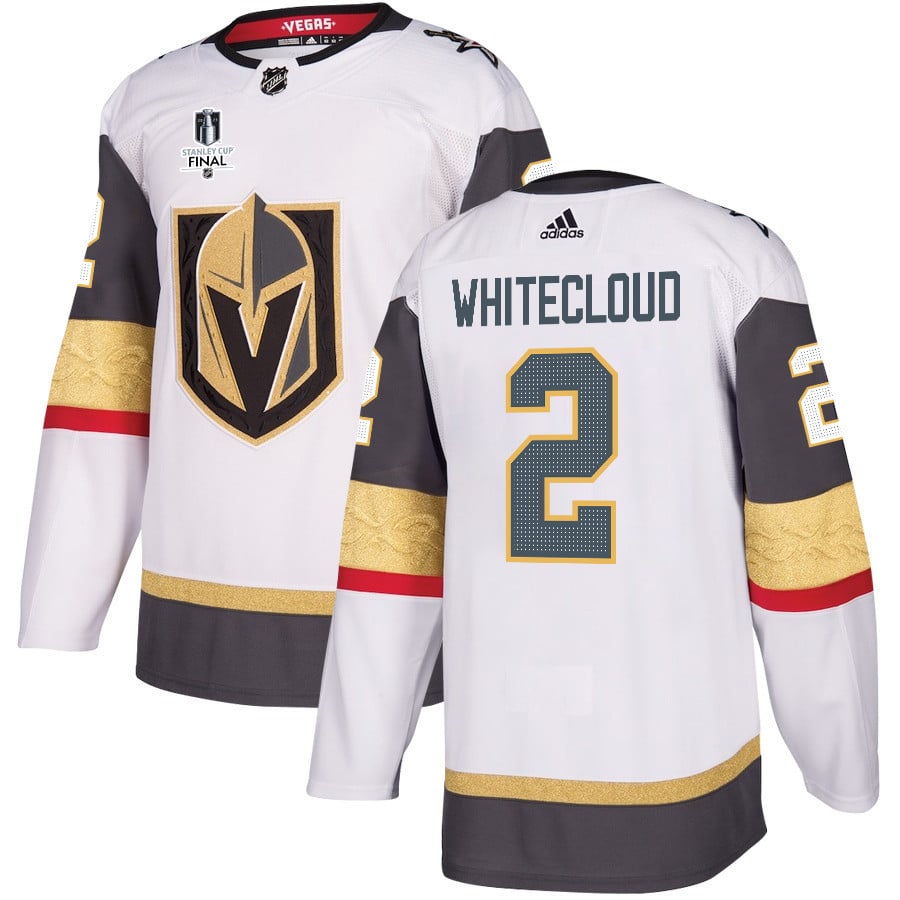Zach Whitecloud 2 Vegas Golden Knights Stanley Cup 2023 Final Patch Away Breakaway Men Jersey - White - JS613 