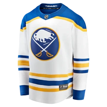 Alternative view of Zachary Benson #9 Buffalo Sabres 2023 Draft Away Men Jersey - White - JS888 