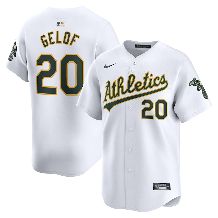 Zack Gelof 20 Oakland Athletics Home Limited Player Men Jersey - White 