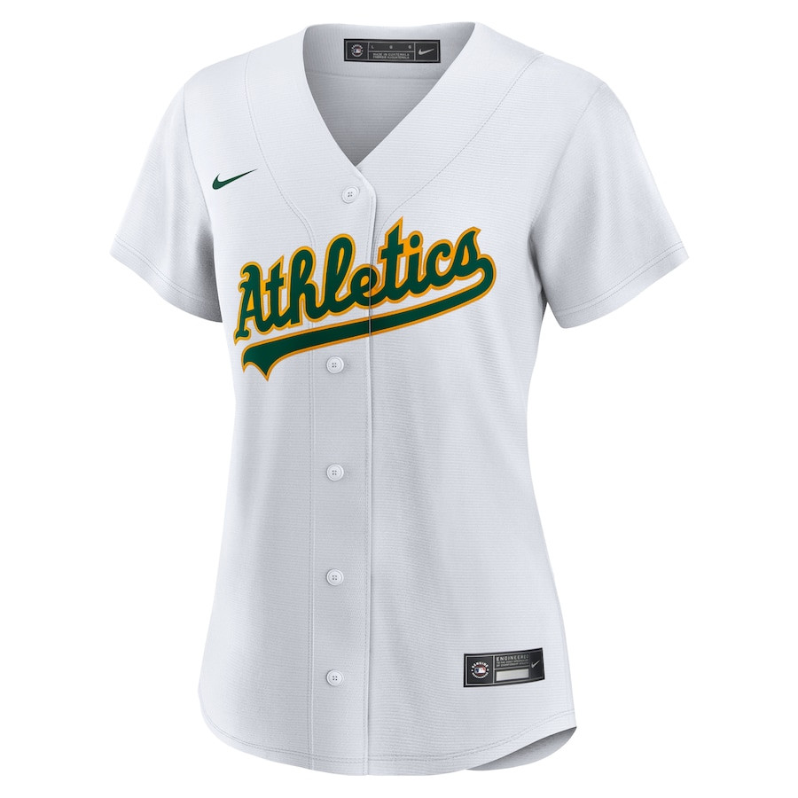 Alternative view of Zack Gelof 20 Oakland Athletics Women's Home Jersey - White 