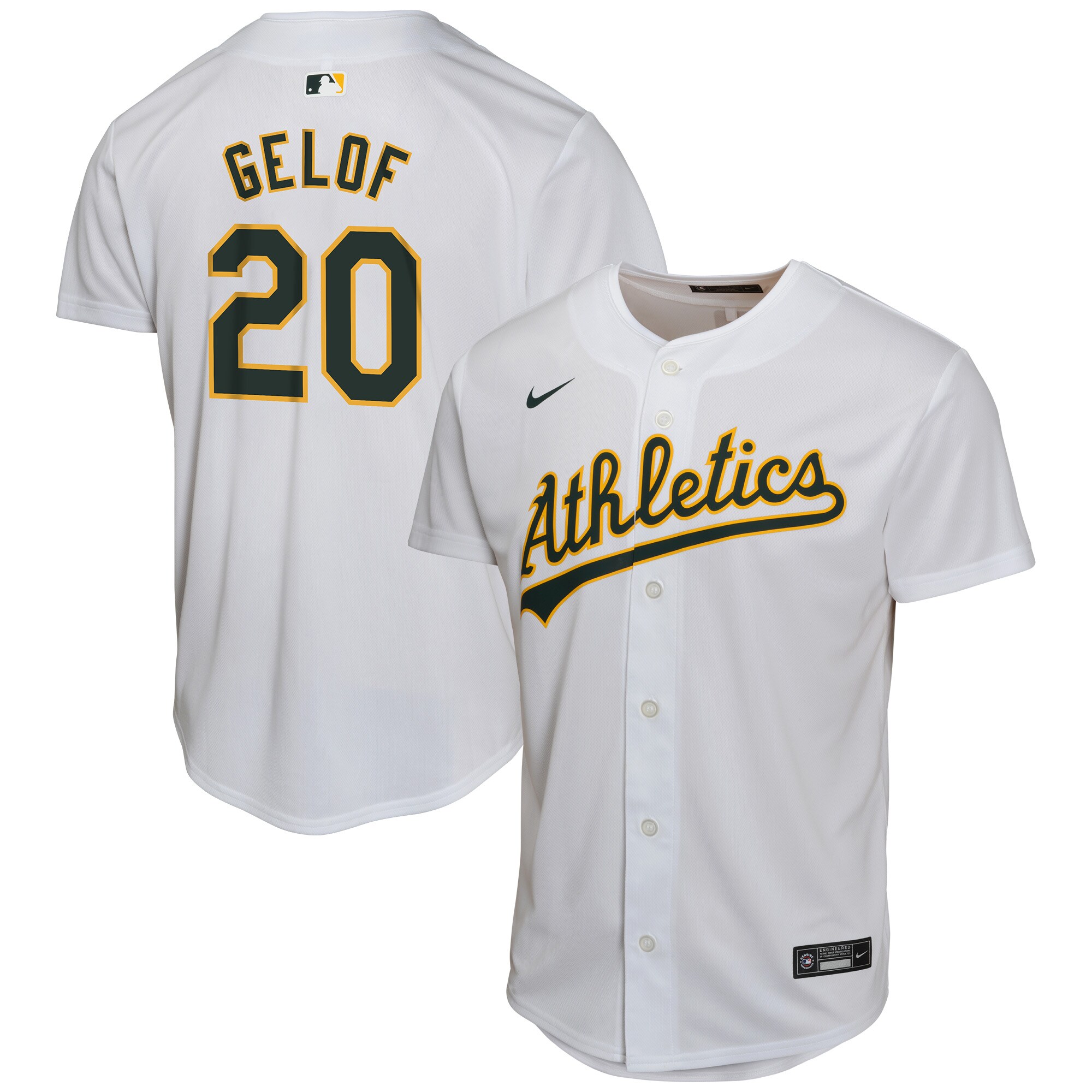Zack Gelof Oakland Athletics Youth Home Game Player Jersey - Gray
