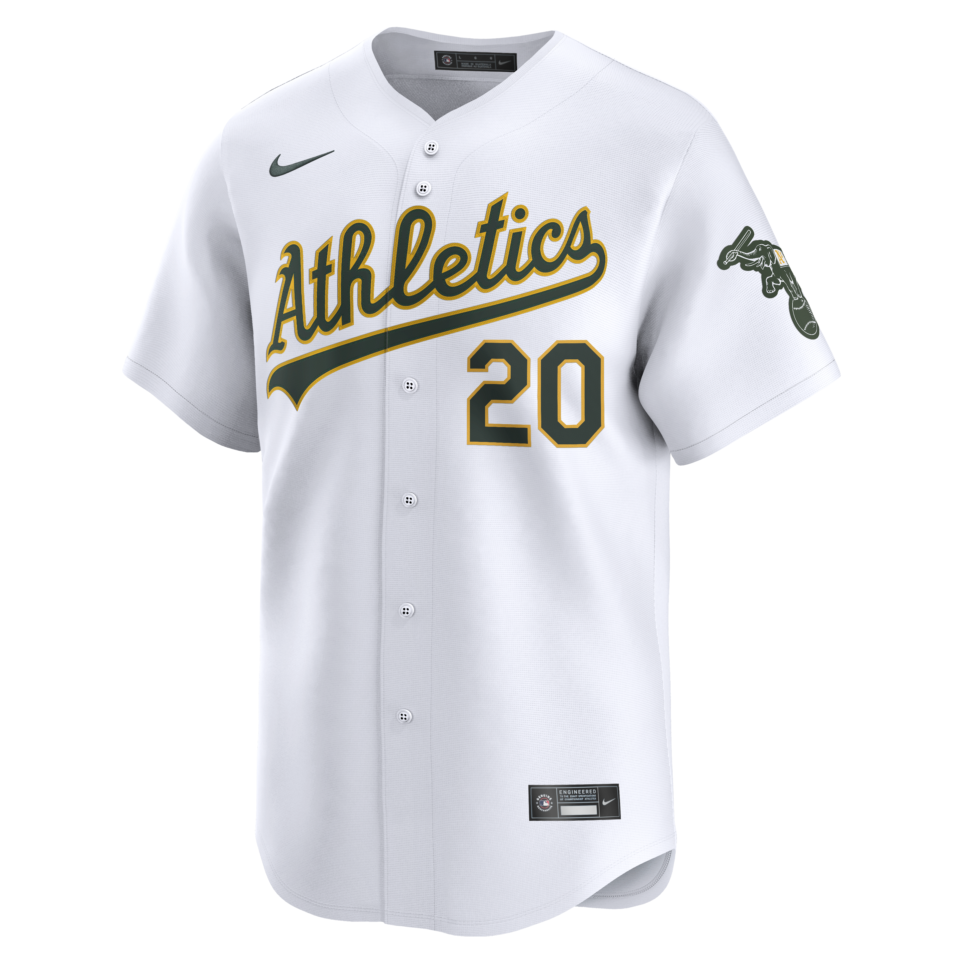 Alternative view of Zack Gelof Oakland Athletics Youth Home Limited Player Jersey - White