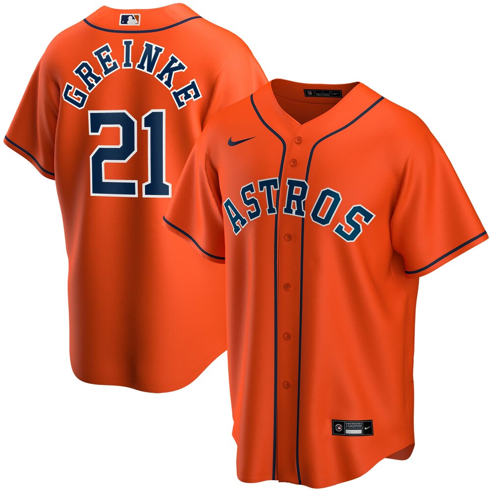 Zack Greinke Houston Astros Alternate 2020 Player Jersey - Orange